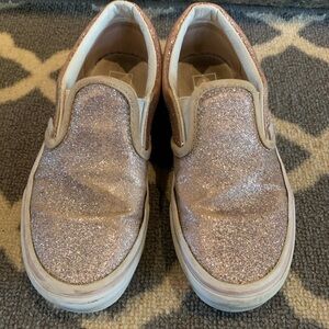 Girls youth size 1.5 pink glitter Vans Shoes